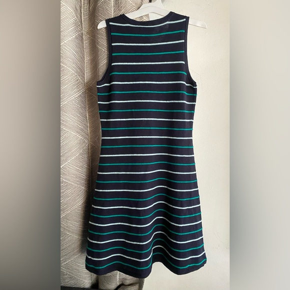 Amour Vert Chrissy Navy Striped Dress Sleeveless Sz Small NWT - Picture 2 of 7